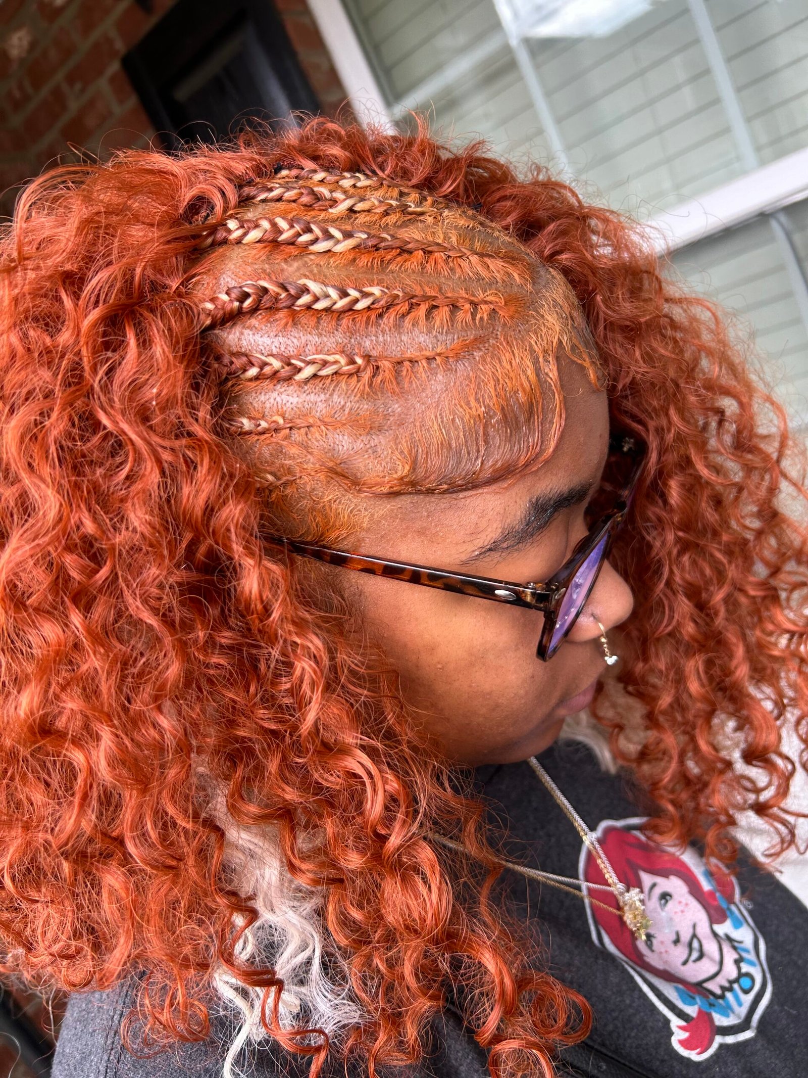 Nae TheStylist — copper curly sew-in